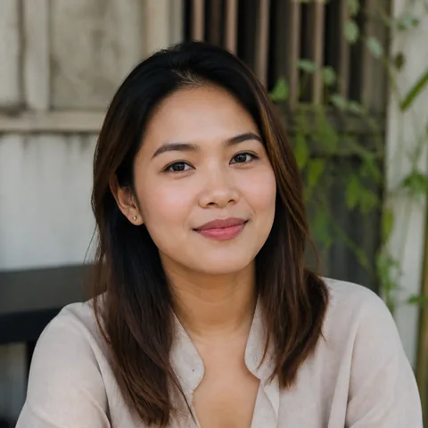 Editorial portrait of Sofia, a fictional Kizunora example from Manila